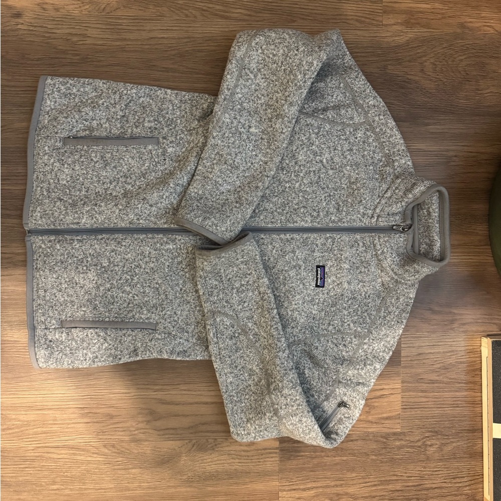 Patagonia Better Sweater Birch White Heather Gray Zip-Up Jacket Medium
